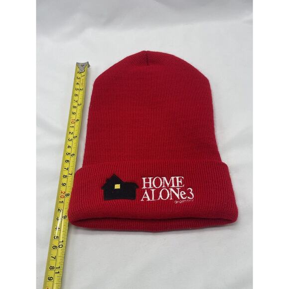 Vintage 1997 Home Alone 3 Movie Promo Beanie Knit Hat Winter Cap Red Comedy - Picture 5 of 6